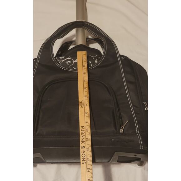 Kensington Contour balance notebook roller bag w retractable handle Onyx black - Picture 6 of 16